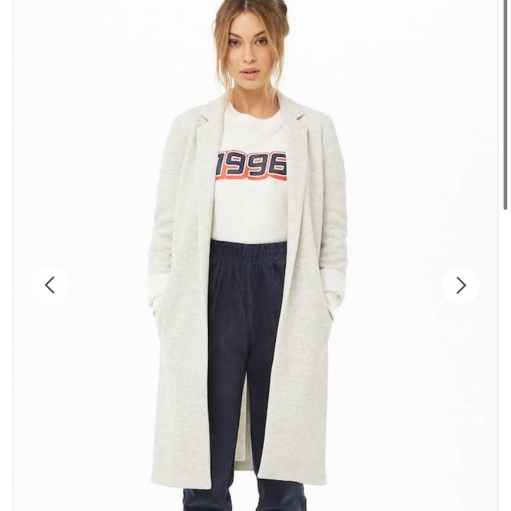 Heathered Knit Longline Jacket